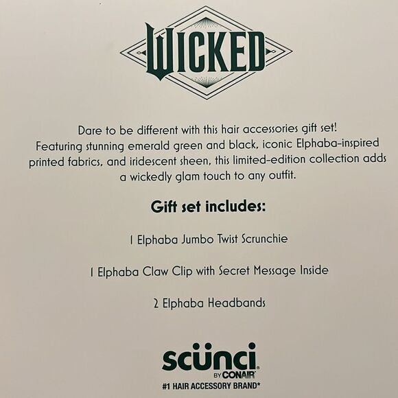 WICKED 4 PIECE NWT HAIR ACCESSORIES GIFT SET - Picture 8 of 8
